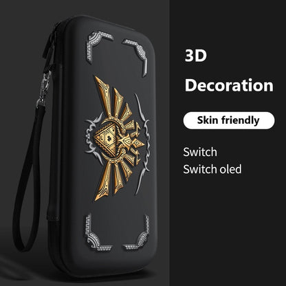 Kilouluv 3D Decoration Large Capacity Carrying Case for Switch/OLED, Portable Hardshell Slim Travel Carrying Case Storgae Bag fit Switch Console & Game Accessories